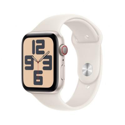 Смарт-годинник Apple Watch SE GPS + Cellular 40mm Starlight Aluminium Case with Starlight Sport Band - S/M (MXGJ3QH/A)