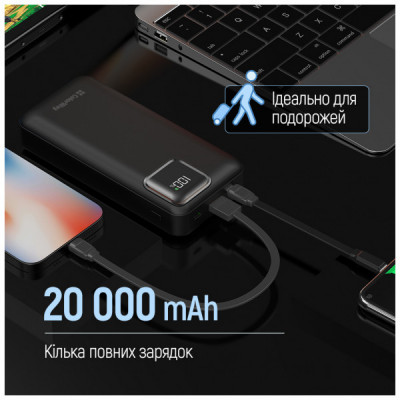 Батарея універсальна ColorWay 20 000 mAh Optimal Power PD/22.5W, QC/3.0, Black (CW-PB200LPB5BK-PDD)
