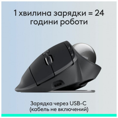 Мишка Logitech MX Ergo S Bluetooth Graphite (910-007260)