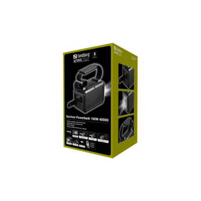 Батарея універсальна Sandberg 40000mAh Survivor 100W, IPX4 Water resist, LED Torch, Pass-Through Charging (421-14) Батарея універсальна Sandberg 40000mAh Survivor 100W, IPX4 Water resist, LED Torch, Pass-Through Charging (421-14)