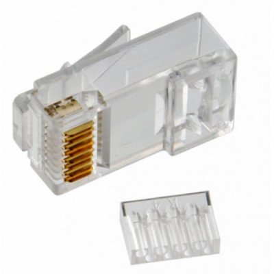 Конектор RJ45 cat.6, з вставкою, 50 шт Merlion (05049)