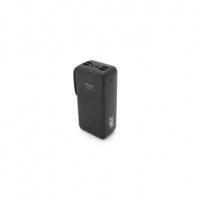 Батарея універсальна Linkage 30000mAh, 22.5W, cables Type-C+Lighting+Micro+USB, Black (LKP-42)