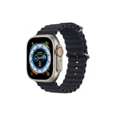 Смарт-годинник Apple Watch Ultra GPS + Cellular, 49mm Titanium Case with Midnight Ocean Band (MQFK3UL/A)