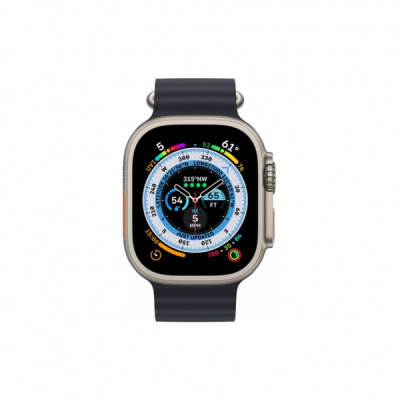 Смарт-годинник Apple Watch Ultra GPS + Cellular, 49mm Titanium Case with Midnight Ocean Band (MQFK3UL/A)