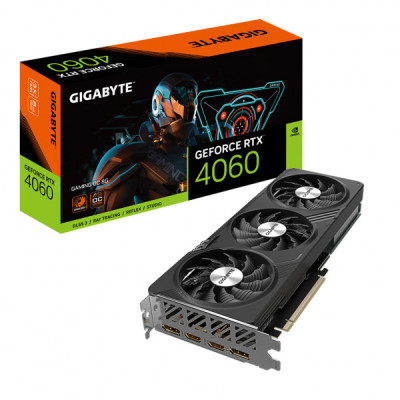 Відеокарта GIGABYTE GeForce RTX4060 8Gb GAMING OC (GV-N4060GAMING OC-8GD)