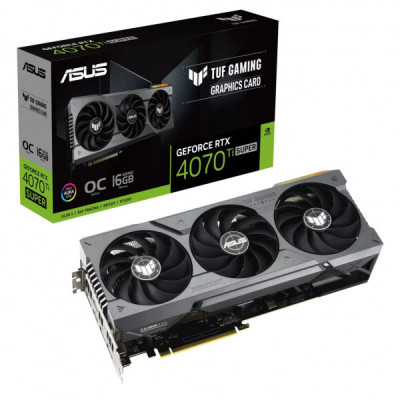 Відеокарта ASUS GeForce RTX4070Ti SUPER 16Gb TUF OC GAMING (TUF-RTX4070TIS-O16G-GAMING)