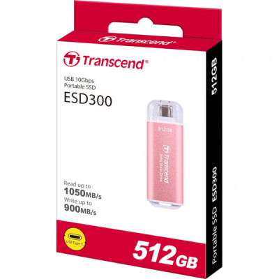 Накопичувач SSD USB Type-C 512GB ESD300 Transcend (TS512GESD300P)