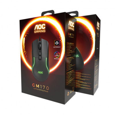 Мишка AOC GM170B LED USB Black (GM170B/LA)