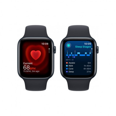 Смарт-годинник Apple Watch SE 2023 GPS 44mm Midnight Aluminium Case with Midnight Sport Band - S/M (MRE73QP/A)