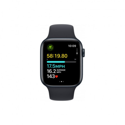 Смарт-годинник Apple Watch SE 2023 GPS 44mm Midnight Aluminium Case with Midnight Sport Band - S/M (MRE73QP/A)