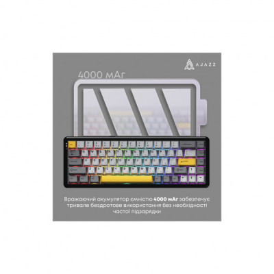 Клавіатура Ajazz AK680 MAX (8+8K) Magnetic Switch RGB Wireless/Bluetooth/USB Black (AK680-M-BGY-A)