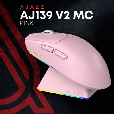Мишка Ajazz AJ139 V2 MC Wireless/Bluetooth/USB Pink (AJ139-V2-MC-Pink)
