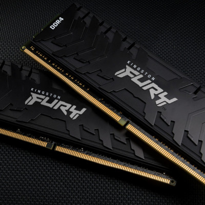 Модуль пам'яті для комп'ютера DDR4 16GB (2x8GB) 3600 MHz Fury Renegade Black Kingston Fury (ex.HyperX) (KF436C16RBK2/16)