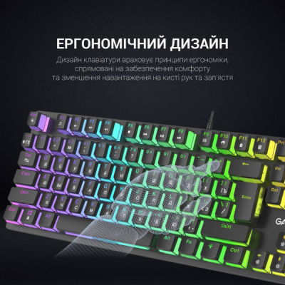 Клавіатура GamePro MK85R Red Switch RGB USB Black (MK85R)