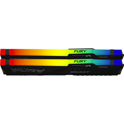 Модуль пам'яті для комп'ютера DDR5 64GB (2x32GB) 6000 MHz Beast RGB Kingston Fury (ex.HyperX) (KF560C30BBAK2-64)