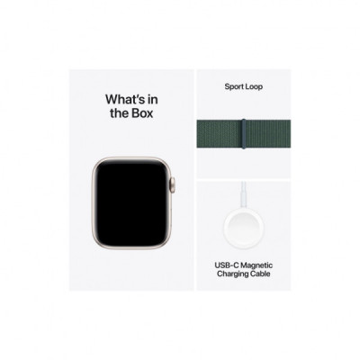 Смарт-годинник Apple Watch SE 2024 GPS 40mm Starlight Aluminium Case with Lake Green Sport Loop (MXEH3QH/A)