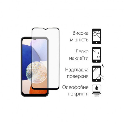 Чохол до мобільного телефона Dengos Kit for Samsung Galaxy A14 5G case + glass (Purple) (DG-KM-13)