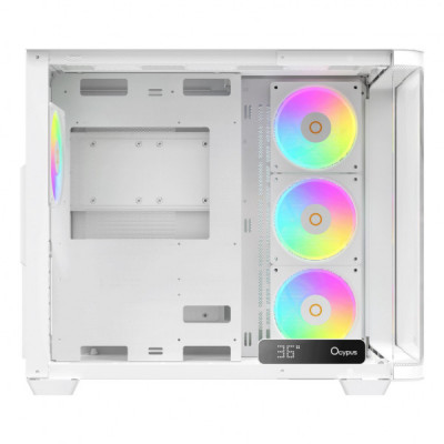 Корпус для ПК OCYPUS IOTA C70 WH CURVE ARGB DIGITAL (IOTA-C70-WHD400CD-GL)