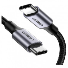 Дата кабель USB Type-C to Type-C 2.0m US316 100W 5A Alum. (Black) Ugreen (70429)