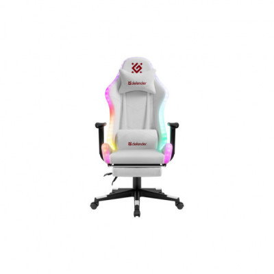Крісло ігрове Defender Watcher RGB White (64336)
