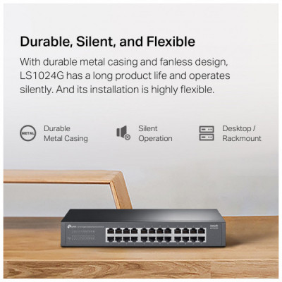Комутатор мережевий TP-Link LS1024G Комутатор мережевий TP-Link LS1024G