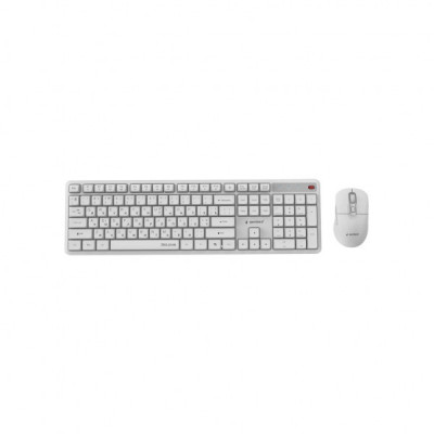 Комплект Gembird Silent Key Pro Business Wireless White (KBS-WMS-01-W-CYRL)
