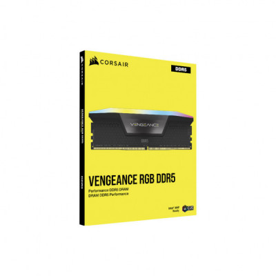 Модуль пам'яті для комп'ютера DDR5 96GB (2x48GB) 6600 MHz Vengeance RGB Black Corsair (CMH96GX5M2B6600C32)