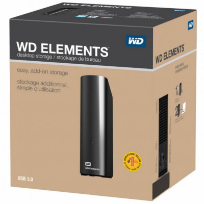 Зовнішній жорсткий диск 3.5" 14TB WD (WDBWLG0140HBK-EESN)