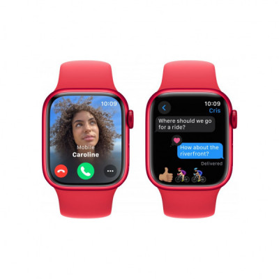 Смарт-годинник Apple Watch Series 9 GPS 41mm (PRODUCT)RED Aluminium Case with (PRODUCT)RED Sport Band - S/M (MRXG3QP/A)