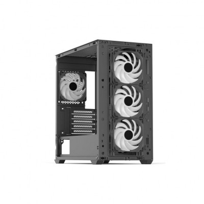 Корпус AeroCool D301A-G-BK-v2 Black (ACCS-DS03043.11)