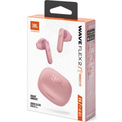 Навушники JBL Wave Flex 2 Pink (JBLWFLEX2PIK)