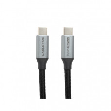 Дата кабель USB-C 3.1 to USB-C 1.0m 10Gbps, 100W, 20V/ 5A, 4K/ 60HZ PowerPlant (CA913312)