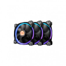 Кулер до корпусу ThermalTake Riing 12 LED RGB 256 Colors Fan (комплект из 3-х) (CL-F042-PL12SW-B)