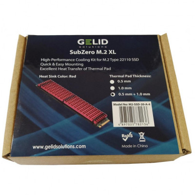 Радіатор охолодження Gelid Solutions SubZero XL M.2 SSD RED (M2-SSD-20-A-4)