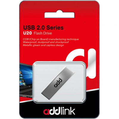 USB флеш накопичувач AddLink 64GB U20 Titanium USB 2.0 (ad64GBU20T2)