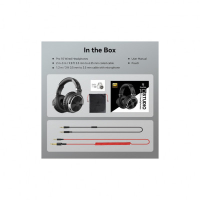 Навушники OneOdio Pro 10 3,5мм/6,35мм Black (Pro 10 Black)