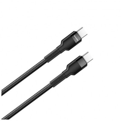 Дата кабель ColorWay USB-C to USB-C 0.3m 3А black (CW-CBPDCC054-BK)