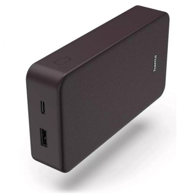 Батарея універсальна Hama 20000mAh, 15W/5V/3A, USB-C, USB-A, plum (00201715) Батарея універсальна Hama 20000mAh, 15W/5V/3A, USB-C, USB-A, plum (00201715)