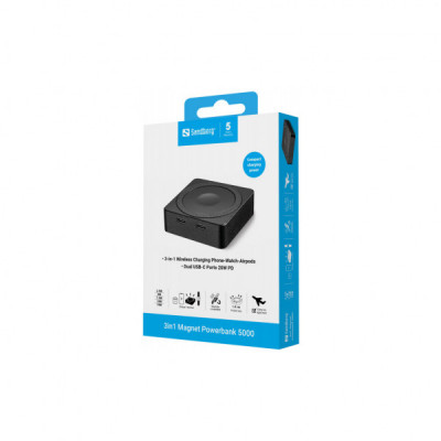 Батарея універсальна Sandberg Magnetic Wireless 5000mAh 20W PD, QI-15W for Apple Watch/Airpods (421-28) Батарея універсальна Sandberg Magnetic Wireless 5000mAh 20W PD, QI-15W for Apple Watch/Airpods (421-28)
