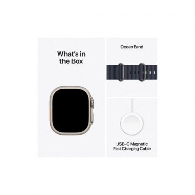 Смарт-годинник Apple Watch Ultra 2 2024 GPS + Cellular 49mm Natural Titanium Case with Navy Ocean Band (MX4D3UL/A)