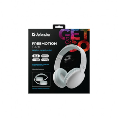 Навушники Defender FreeMotion B480 Bluetooth White (63481)