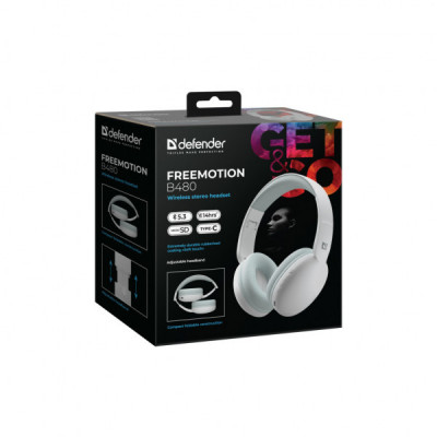 Навушники Defender FreeMotion B480 Bluetooth White (63481)