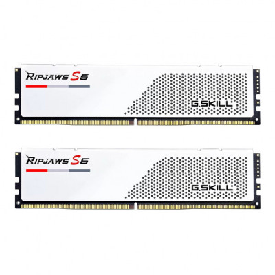 Модуль пам'яті для комп'ютера DDR5 32GB (2x16GB) 5600 MHz Ripjaws S5 White G.Skill (F5-5600J4040C16GX2-RS5W)