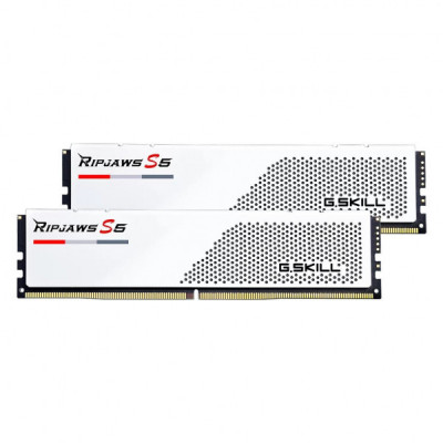 Модуль пам'яті для комп'ютера DDR5 32GB (2x16GB) 5600 MHz Ripjaws S5 White G.Skill (F5-5600J4040C16GX2-RS5W)