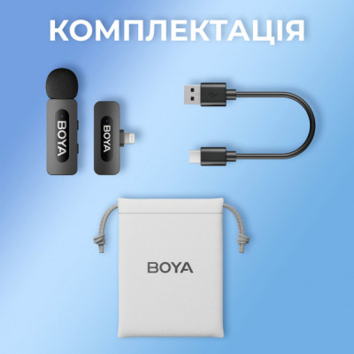 Мікрофон Boya BY-V1 Lightning Black (BY-V1) Мікрофон Boya BY-V1 Lightning Black (BY-V1)