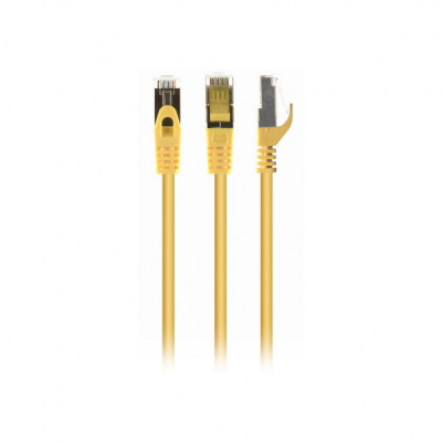 Патч-корд 0.5м S/FTP Cat 6A CU LSZH yellow Cablexpert (PP6A-LSZHCU-Y-0.5M)