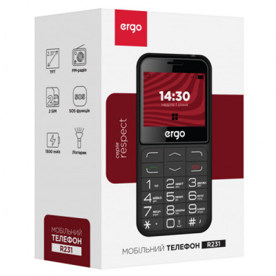 Мобільний телефон Ergo R231 Black