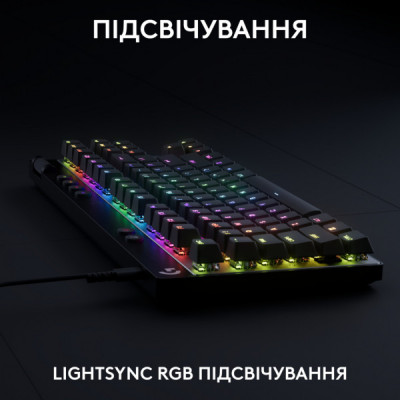 Клавіатура Logitech G PRO X TKL Rapid Linear USB UA Black (920-013233) Клавіатура Logitech G PRO X TKL Rapid Linear USB UA Black (920-013233)