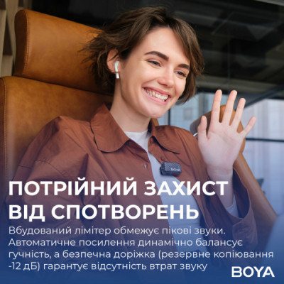 Мікрофон Boya mini-12 Type-C/Lightning Black (mini-12) Мікрофон Boya mini-12 Type-C/Lightning Black (mini-12)