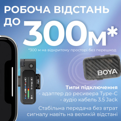 Мікрофон Boya mini-12 Type-C/Lightning Black (mini-12) Мікрофон Boya mini-12 Type-C/Lightning Black (mini-12)